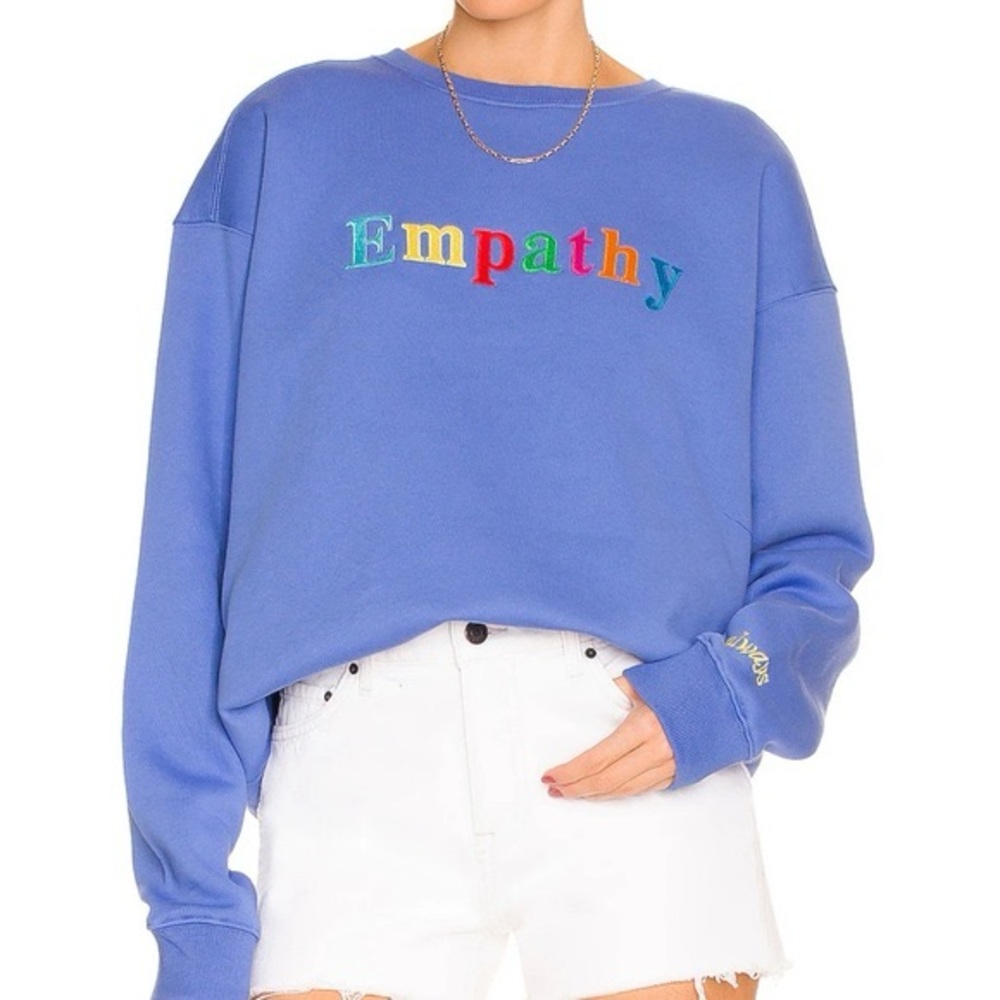 THE MAYFAIR GROUP EMPATHY ALWAYS SWEATSHIRT BLUE ONE SIZE S/M - Picture 3 of 8